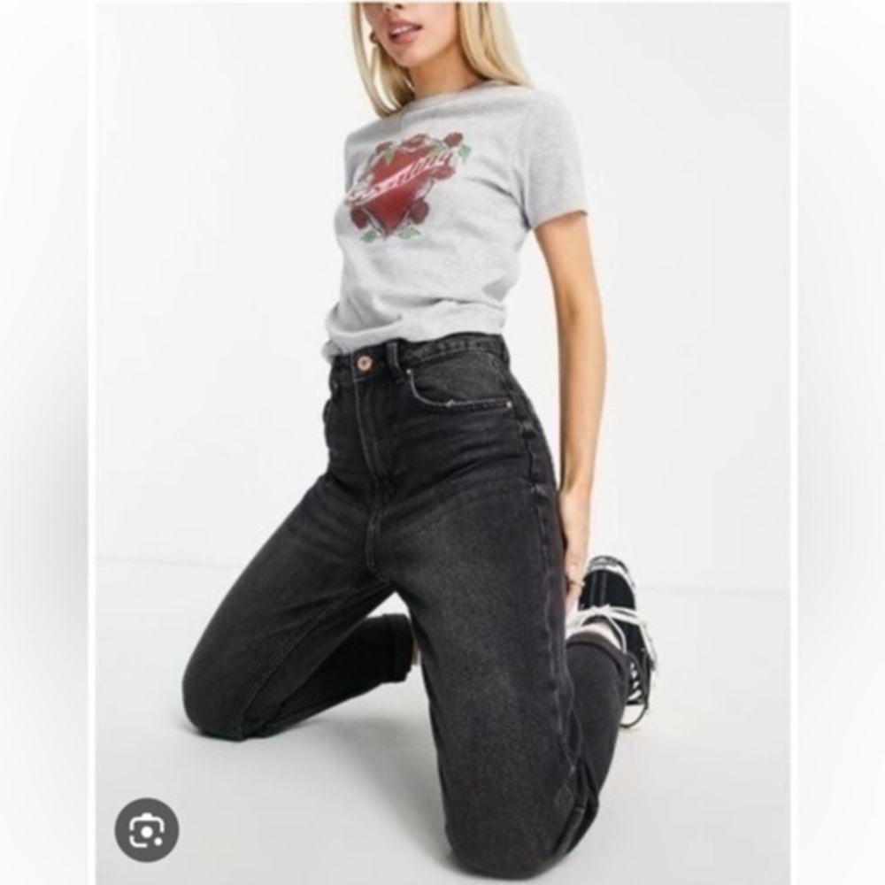 Berksha Highrise Straight Leg Black Jean